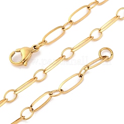 304 Stainless Steel Oval Link Chain Necklaces&nbsp;NJEW-Q013-09G