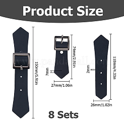 8 Sets PU Leather Sew on Toggle Buckles&nbsp;AJEW-HS0001-54C
