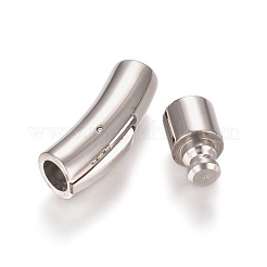 Tarnish Resistant 304 Stainless Steel Bayonet Clasps&nbsp;STAS-L238-004A-P