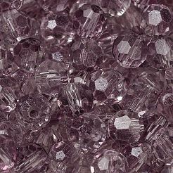 透明色ガラスラウンドビーズ  丸い穴  多面カット  古いレース  6x5.5mm  穴：1.2mm  約2000個/ポンド&nbsp;SEED-F006-04A-06
