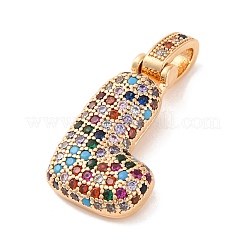 Brass Micro Pave Cubic Zirconia Pendants&nbsp;KK-C076-29L-G02