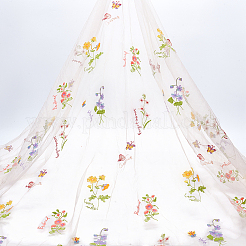 2 Yards Polyester Embroidery 3D Flower Mesh Fabrics&nbsp;DIY-WH0622-383B