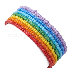 7 PCS Rainbow Style Glass Seed Beads Bracelets Sets for Women&nbsp;BJEW-JB10065-02