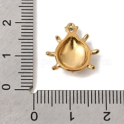 304ステンレスペンダント  てんとう虫のチャーム  イオンプレーティング（ip）  ゴールドカラー  15.5x15x4.5mm  穴：0.8mm&nbsp;STAS-K255-23G
