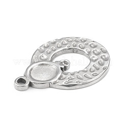 Tarnish Resistant 304 Stainless Steel Pendant Cabochon Settings&nbsp;STAS-F287-21P