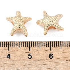 CCBプラスチックヨーロピアンビーズ  大穴ビーズ  ヒトデ  ゴールドカラー  13x12.5x7.5mm  穴：4.5~4.5mm&nbsp;CCB-D278-22G