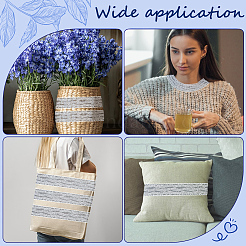 10ヤードポリエステル刺繍メッシュフラワーレースリボン  服飾材料  ベージュ  2-3/4インチ（70mm）&nbsp;OCOR-GF0005-41B