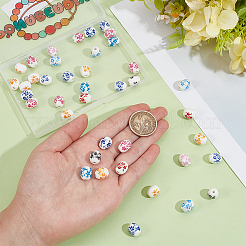 50Pcs Handmade Printed Porcelain Beads&nbsp;PORC-PA0001-57