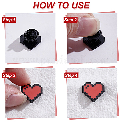 12Pcs Heart Alloy Enamel Lapel Pin Backs for Backpack Clothes&nbsp;JEWB-NB0001-29