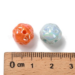 不透明なアクリルビーズ  ABカラー  ラウンド  ミックスカラー  11.5x10mm  穴：2mm  約668個/500g&nbsp;OACR-P032-04M