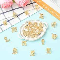 文字a〜zの合金ラペルピンバック26個  バックパックの服のための創造的なバッジ  ライトゴールド  17.5~18x8~21mm&nbsp;JEWB-CJZ0001-03KCG