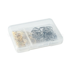 40個 2色 304ステンレススチール フレンチフックピアス金具  カン付き  ミックスカラー  15~15.5x10~10.5mm  穴：1.2~1.5mm  20個/カラー&nbsp;STAS-FS0001-69