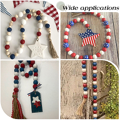 600Pcs 3 Colors Dyed Wood Beads&nbsp;WOOD-SC0002-43
