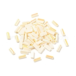 Absプラスチックネイルアートデコレーションアクセサリー  長方形  乳白色  7x3x2mm  約5000個/袋&nbsp;MRMJ-S017-003C