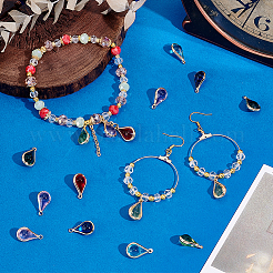 16Pcs 8 Colors Glass Gourd Pendants&nbsp;KK-PH0013-31