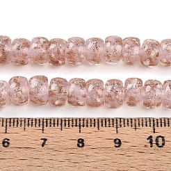 Luminous Handmade Gold Foil Glass Beads Strands&nbsp;FOIL-N029-02A-09