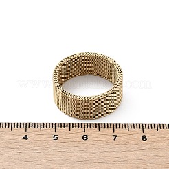 201 ステンレススチール指輪  ユニセックスのワイドバンドリング  ミックスカラー  10mm  内径：21mm&nbsp;RJEW-H242-01C