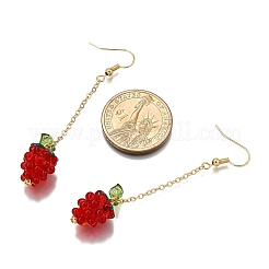 Handmade Lampwork Tassel Dangle Earrings&nbsp;EJEW-TA00658