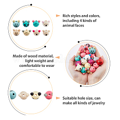 Animal Theme Wood European Beads&nbsp;WOOD-DC0001-22