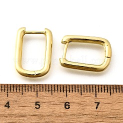 真鍮huggieフープピアス  長持ちメッキ  オーバル  18KGP本金メッキ  17.5x13x2mm  ピン：1mm&nbsp;EJEW-F245-04G-A