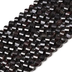 天然石ガーネットビーズ連売り  多面カット  ツイスト  6~6.5x5x5mm  穴：1mm  約58~61個/連  14.17''~14.69''（36~37.3センチメートル）&nbsp;G-P611-C28-01