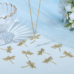 10Pcs Brass Micro Pave Clear Cubic Zirconia Pendants&nbsp;KK-BBC0021-86