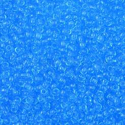 TOHOラウンドシードビーズ  日本製シードビーズ  （3)つの透明なアクアマリン  8/0  3mm  穴：1mm  約222PCS /ボトル  10 G /ボトル&nbsp;SEED-JPTR08-0003
