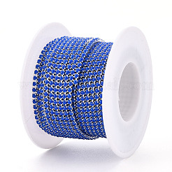 アイアンチェーン  アブソリュートプラスチック模造パール  スプールで  銀  藤紫色  2.5x2x2mm  約10ヤード/ロール&nbsp;CH-N005-03D