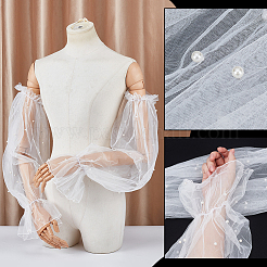 Polyester Detachable Mesh Puff Sleeves&nbsp;AJEW-WH0485-43B