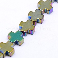 Electroplate Non-magnetic Synthetic Hematite Beads Strands&nbsp;G-I096-02
