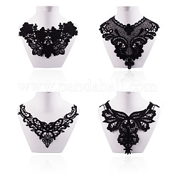 4Pcs 4 Styles Polyester Computerized Embroidery Collar&nbsp;DIY-TA0015-70
