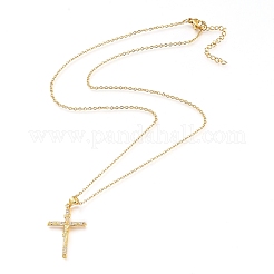 Easter Theme Brass Micro Pave Clear Cubic Zirconia Pendant Necklaces&nbsp;NJEW-L146-20G