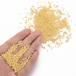ガラスシリンダービーズ  シードビーズ  焼き付け塗料  丸い穴  淡いチソウ  1.5~2x1~2mm  穴：0.8mm  約45000個/袋  約1ポンド/バッグ&nbsp;SEED-S047-A-026