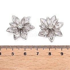 Acrylic Rhinestone Flower Flat Back Cabochons&nbsp;LS-RSB027-06