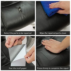 イミテーションレザー  服飾材料  ブラック  200x100mm&nbsp;DIY-BC0004-02C