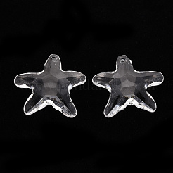 透明なアクリルビーズ  スター  透明  28.5x29.5x7.5mm  穴：1.8mm  約189個/500g&nbsp;TACR-S154-58B-205