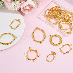 20Pcs 5 Styles Alloy Open Back Bezel Link Rings&nbsp;FIND-SP0006-07
