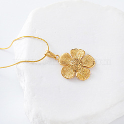 3Pcs Stainless Steel Flower Pendant Necklaces for Women&nbsp;LE1173
