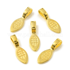 合金グルーオンフラットパッドベイル  ホースアイペンダントベイル  ゴールドカラー  22x7x1.5~5mm  穴：5x3mm&nbsp;PALLOY-K005-06G