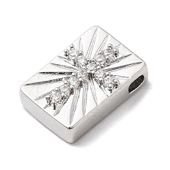 Brass Micro Pave Cubic Zirconia Beads&nbsp;KK-A277-20P