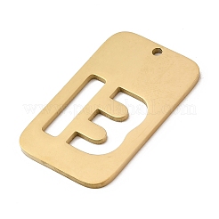 304ステンレスペンダント  文字の長方形  イオンプレーティング（ip）  18KGP本金メッキ  文字B  33x20x1.5mm  穴：1.8mm&nbsp;STAS-D200-01B-G