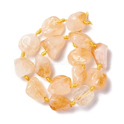 Natural Yellow Quartz Beads Strands&nbsp;G-B024-02
