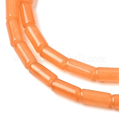 天然石ホワイトジェイドビーズ連売り  コラム  染め  オレンジ  8~8.5x4mm  穴：0.8mm  約46~47個/連  15.35''~15.55''（39~39.5センチメートル）&nbsp;G-Z145-A01-01G