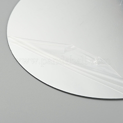アクリルミラーシート  壁の装飾用  フラットラウンド  ホワイト  150x0.8mm&nbsp;AJEW-WH0258-502A-503
