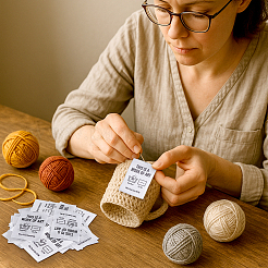 Woven Crafting Craft Labels&nbsp;SENE-WH0007-09