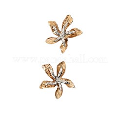Two Tone Alloy Stud Earrings for Women&nbsp;WG3DB3F-01