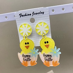 Easter Acrylic Dangle Stud Earrings&nbsp;FS-WG11C22-01