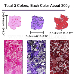 AHADEMAKER 300G 3 Colors Crackle Glass Fragments&nbsp;GLAA-GA0001-41