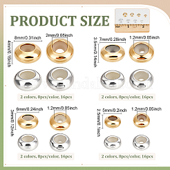 64Pcs 8 Styles Brass Beads&nbsp;KK-PH0012-60