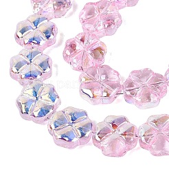 Baking Paint Electroplate Transparent Glass Beads Strands&nbsp;EGLA-Q136-04A-04